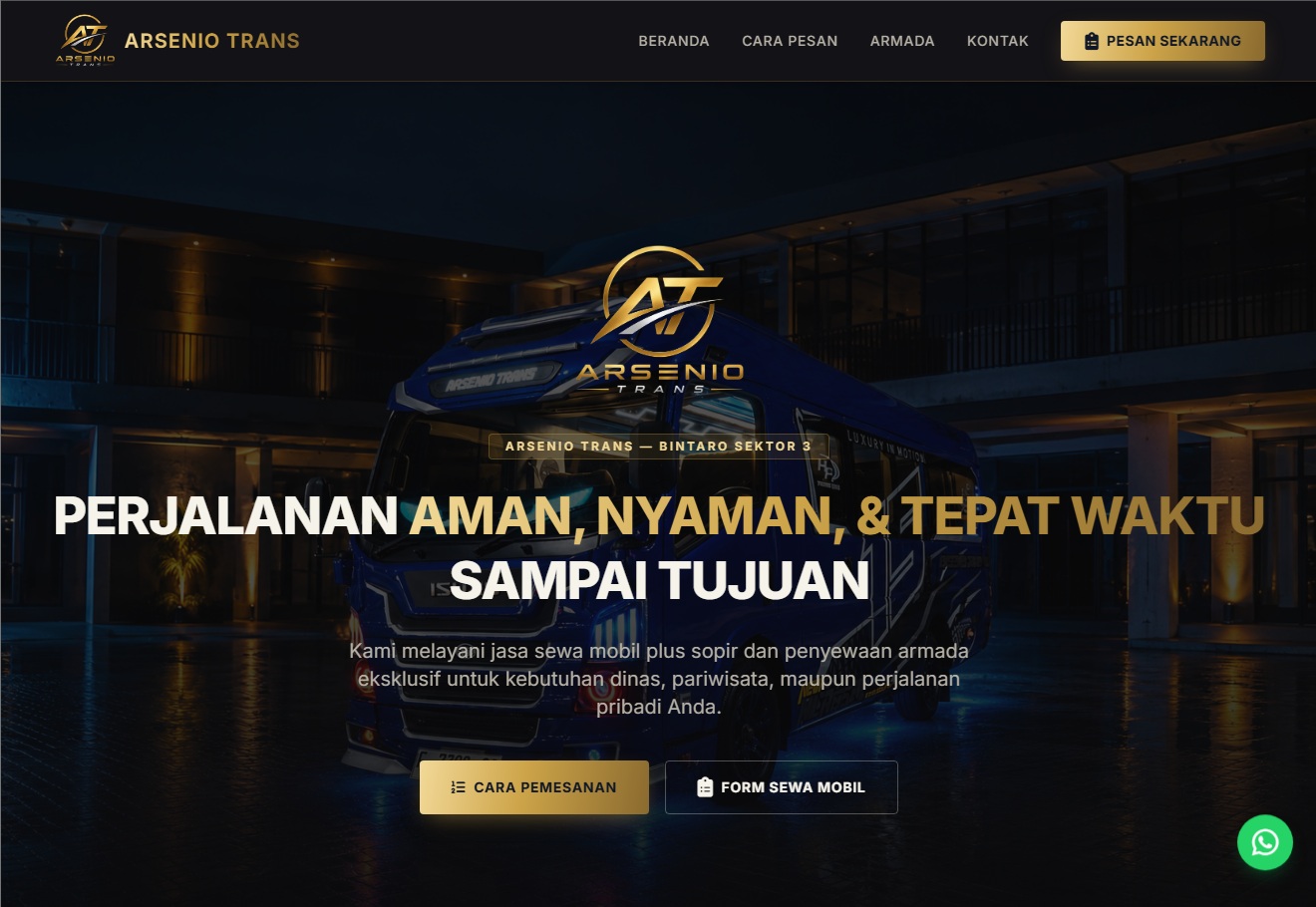 Landing Web Page Development - Arsenio Trans